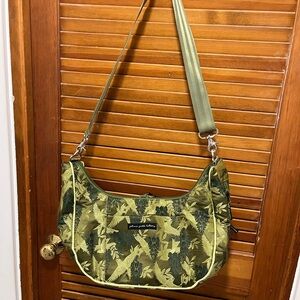 Petunia Pickle Bottom Olive Floral Shoulder Bag